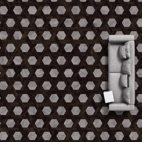 Panele winylowe IVC Commercial Studio Moods Wicker 274 Big Hexagon