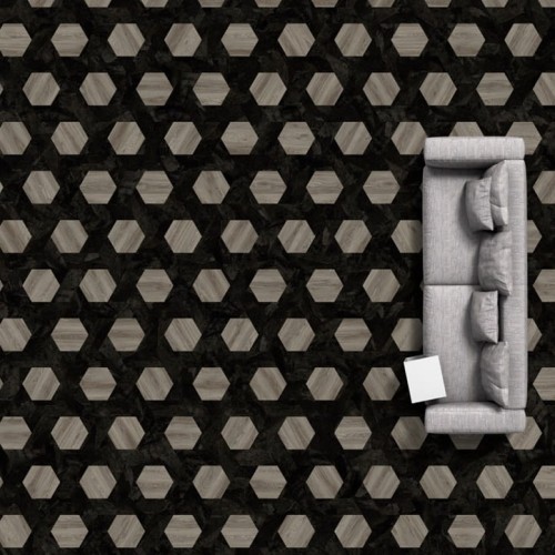 Panele winylowe IVC Commercial Studio Moods Wicker 284 Big Hexagon