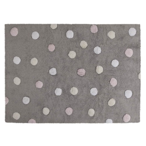 Dywan Lorena Canals Tricolor Polka Dots Grey - Pink