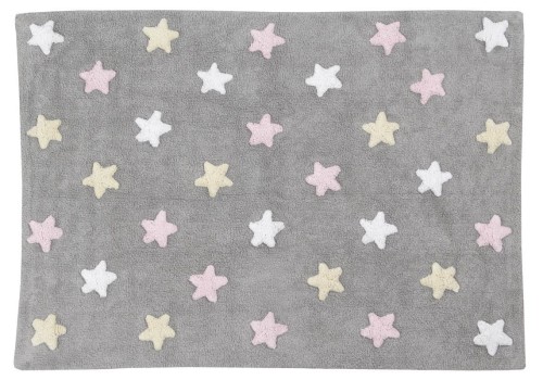 Dywan Lorena Canals Tricolor Stars Grey - Pink