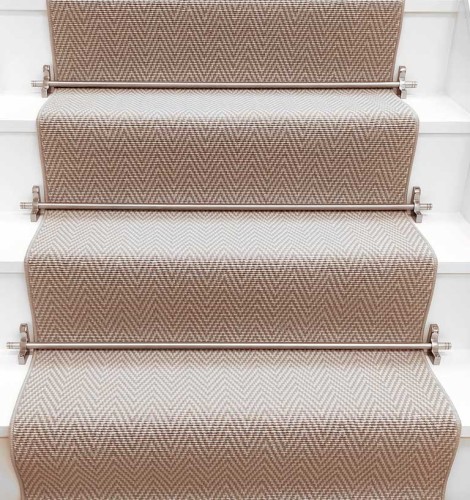 Wykładzina schodowa Rols Diana Herringbone Stone