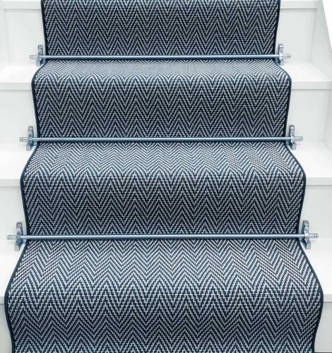 Wykładzina schodowa Rols Diana Herringbone Denim