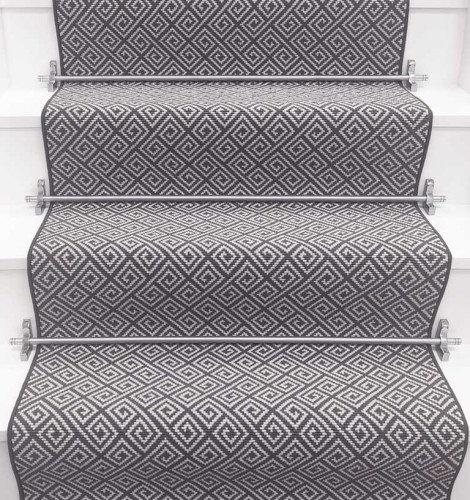 Wykładzina schodowa Rols Diana Greek Key Alpine