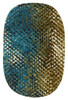 Dywan Toulemonde Bochart Apidea Bleu Vert