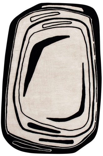 Dywan Toulemonde Bochart Fragment Noir Blanc