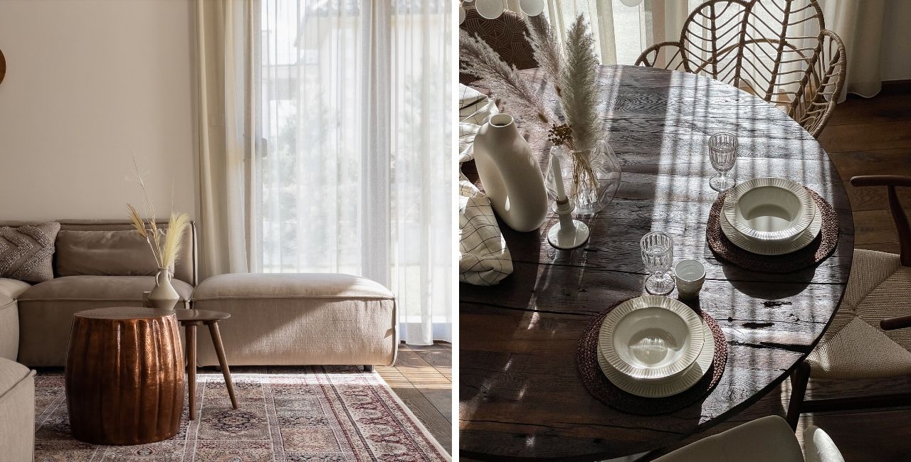 Dom cały w drewnie i naturalnych materiałach - inspiracje