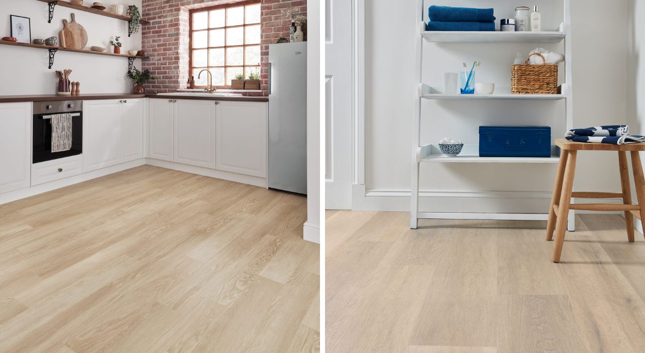 Jasna podłoga w kuchni