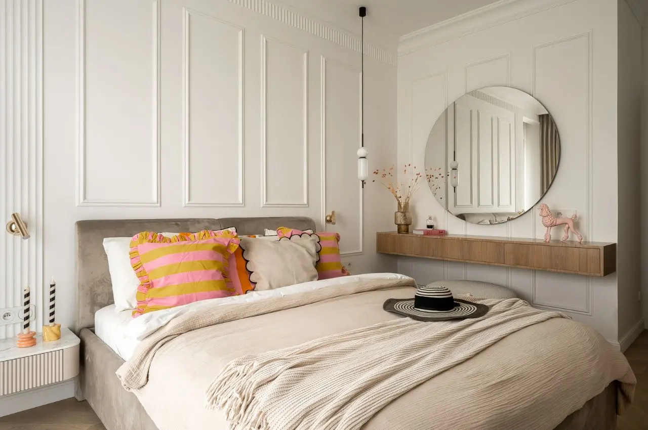 Sypialnia w stylu modern classic