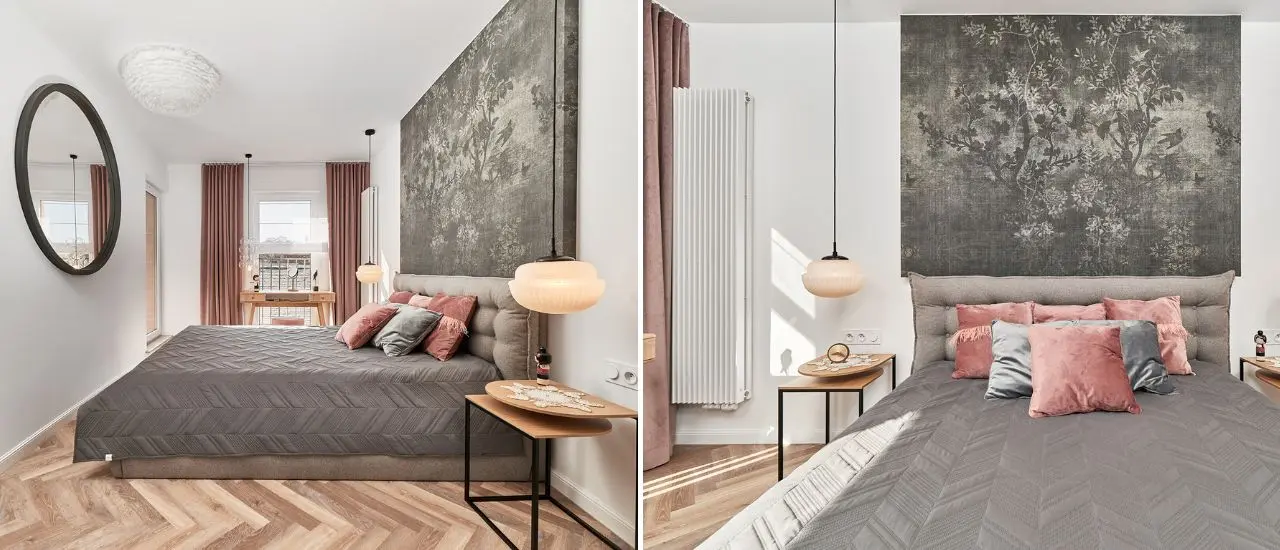 Jodełka, panele winylowe w sypialni, panele winylowe w jodełkę