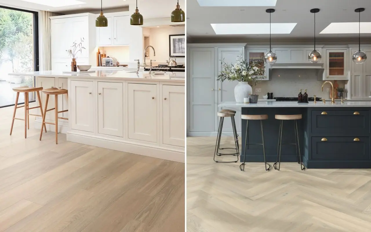 Panele winylowe w kuchni z wyspą